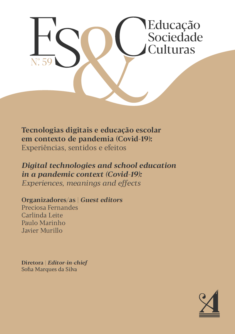 					Ver N.º 59 (2021): Digital technologies and school education in a pandemic context (COVID-19): Experiences, meanings and effects
				