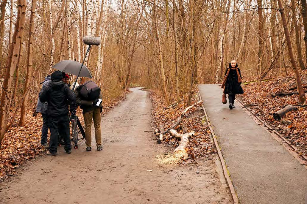 The film crew in action on the site, Berlin 2022, photo by Marco Zanin, Copyright Fondazione Benetton Studi Ricerche.